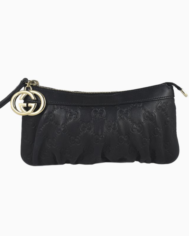 Clutch Gucci Original Guccissima Wrislet Preta Feminina