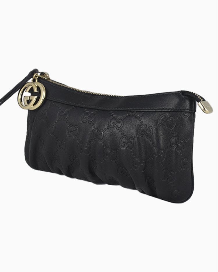 Clutch Gucci Original Guccissima Wrislet Preta Feminina