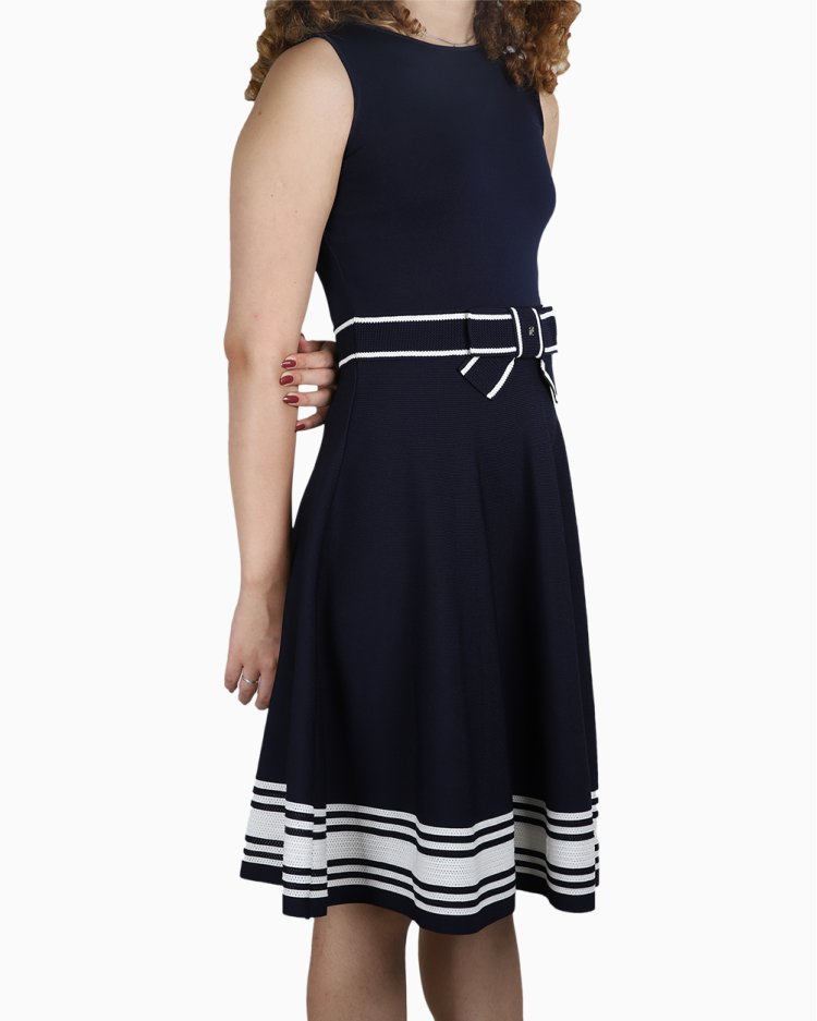 sachin and babi light blue dress Carolina Herrera navy lace fit flare dress UK12-14 main image 1
