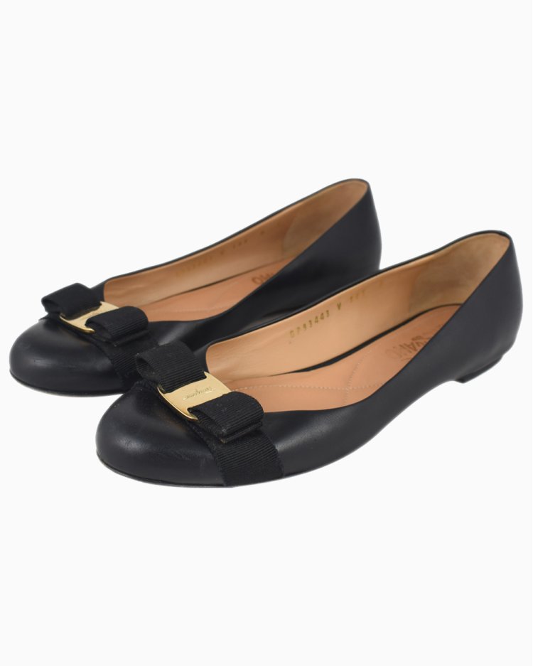 Sapatilha Salvatore Ferragamo Original Varina Preta Feminino
