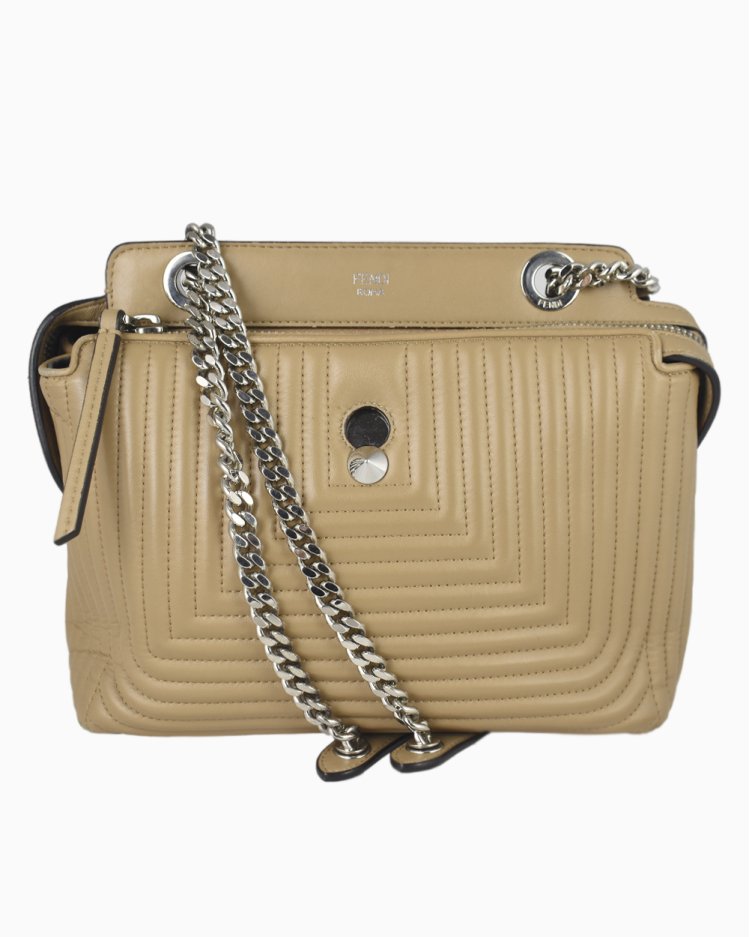 Bolsa Fendi Original Dotcom Click Bege Feminina