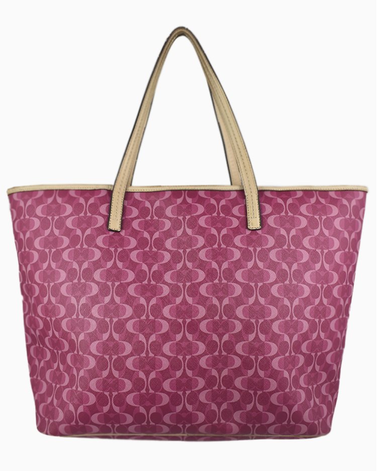 Bolsa Coach Original Canvas Signature Large Tote Roxa Feminina