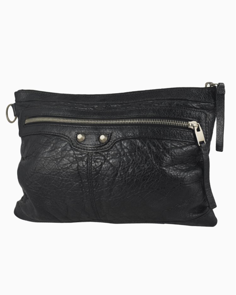 Clutch Balenciaga Original Classic City Preta Feminina