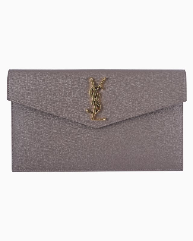 Clutch Saint Laurent Original Uptown Bege Feminina