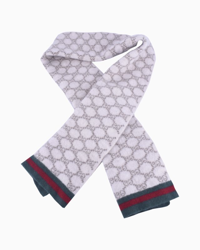 GUCCI - chikoページ Cachecol Gucci Original GG Faixa Web Bicolor Feminino