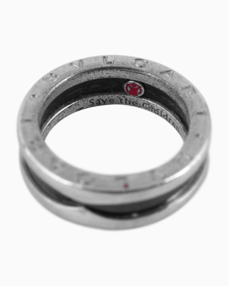 BVLGARI Save the Children Ag925 シルバー Anel Bvlgari Original Save The Children Prata Unissex