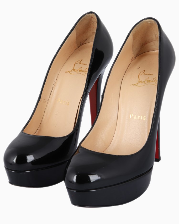 Sapato Louboutin Original Bianca Verniz Preto Feminino