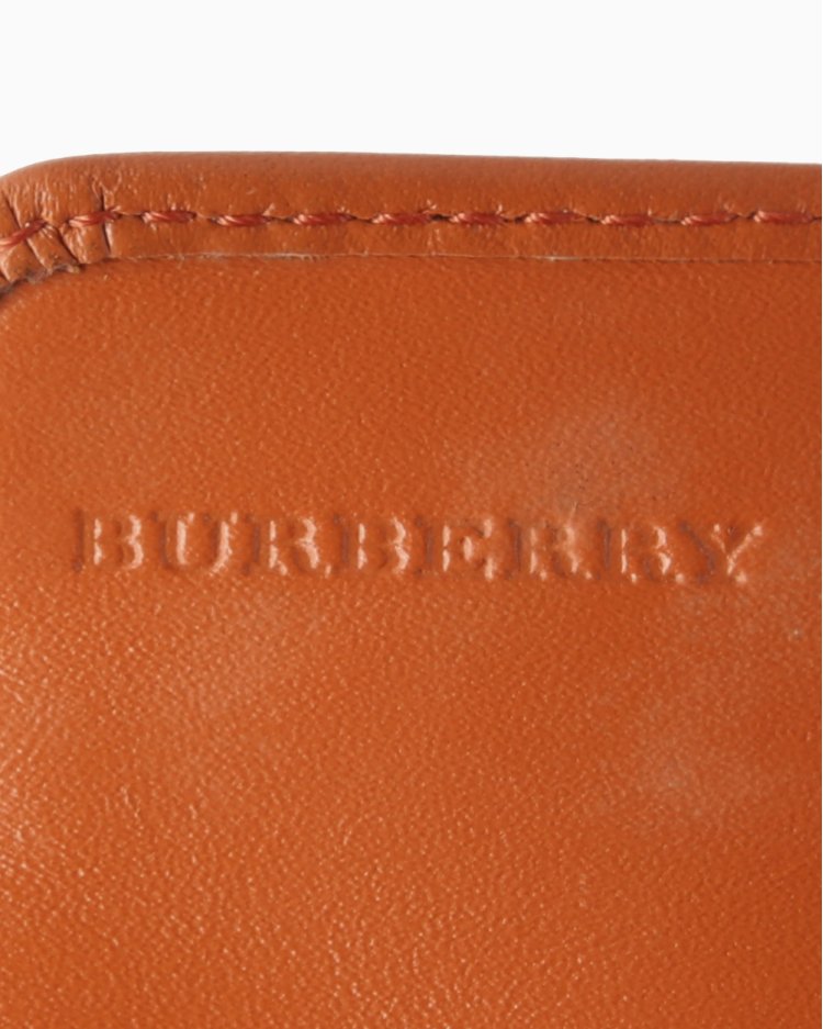 Carteira Burberry Bellfield Vintage Check Laranja