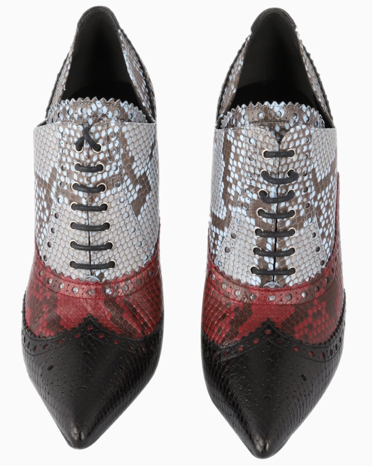 Bota Gucci Original Ankle Boot Python Colorida Feminina