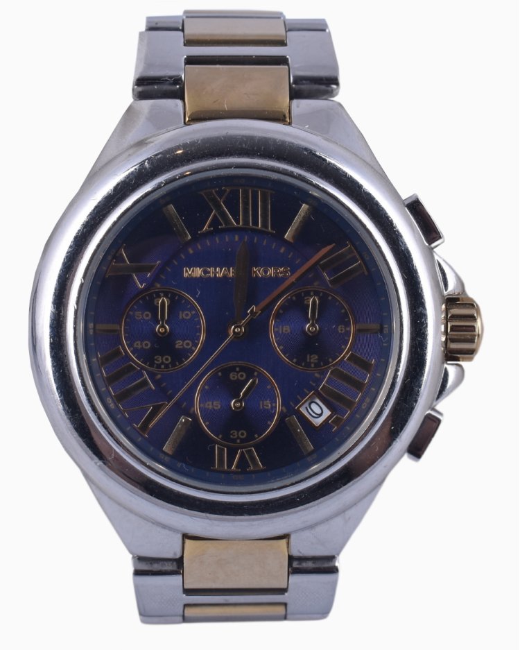 Relógio Michael Kors Original Camille MK-5758 Prata e Dourado Feminino