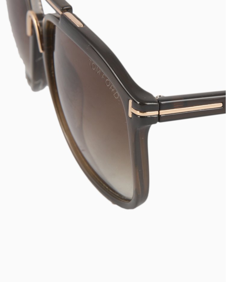 Estuche Rígido Tom Ford Para Gafas – Terciopelo Marrón, Tipo Concha, Hecho En Italia