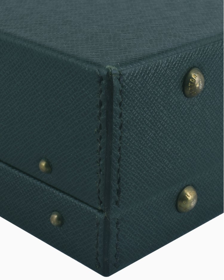 Maleta Louis Vuitton Original Vintage Couro Taiga Verde Feminina