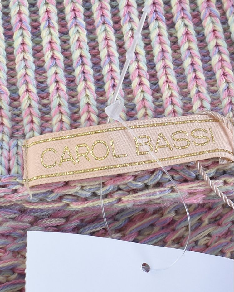 Twin Set Carol Bassi Original Tricot Mesclado Colorido Feminino