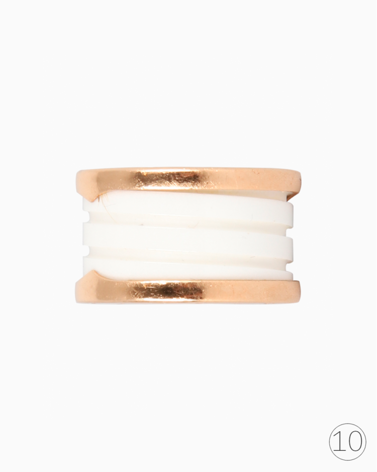 Anel Bvlgari Original B.ZERO1 Ouro 18K Branco Feminino