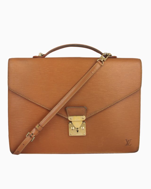 Pasta Louis Vuitton Original Vintage Serviette Conseiller Epi Caramelo