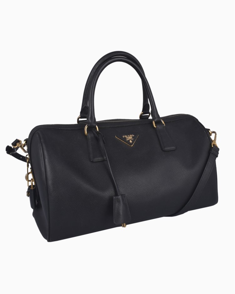 Bolsa Prada Original Boston Saffiano Preta Feminina