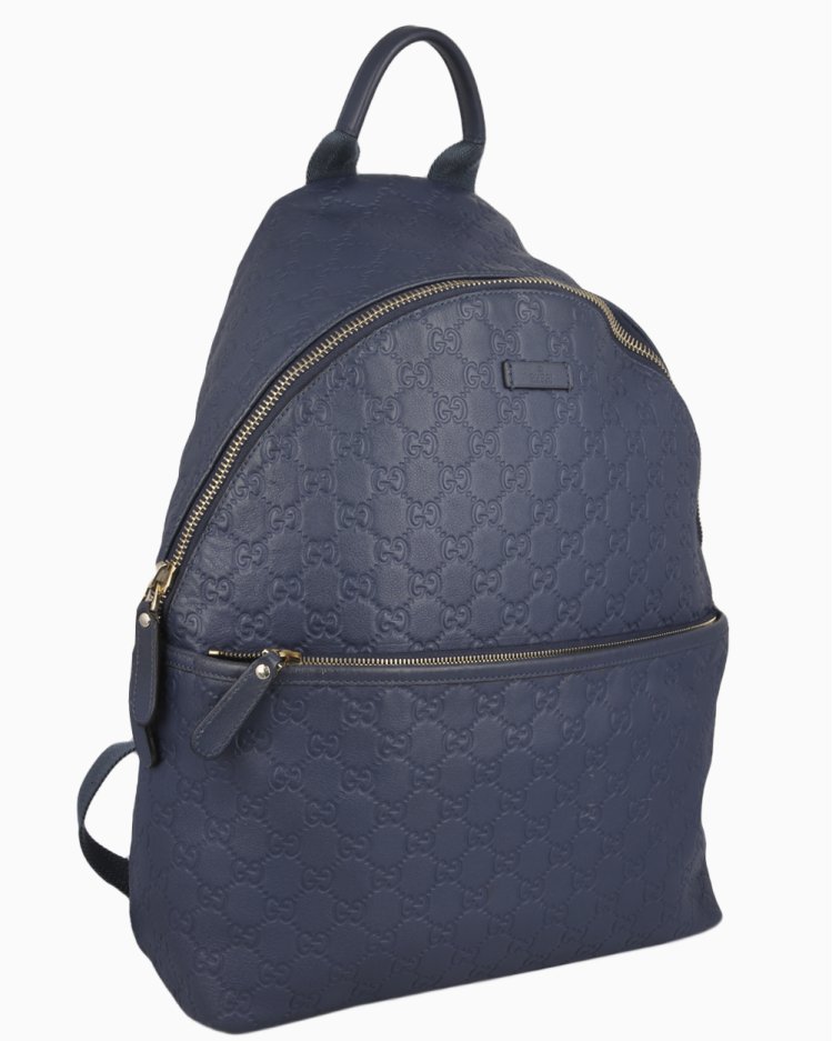 Mochila Gucci Original Guccissima Azul Marinho Feminina