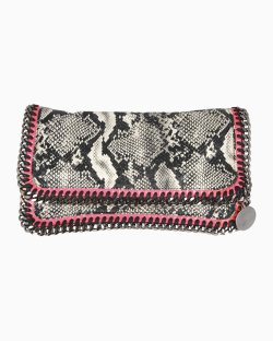 Clutch Stella McCartney Falabella Snakeprint Neon 