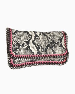 Clutch Stella McCartney Falabella Snakeprint Neon 