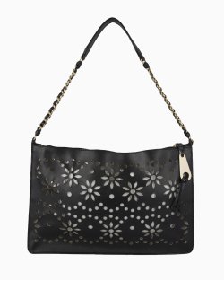 Bolsa Moschino Flores Preta