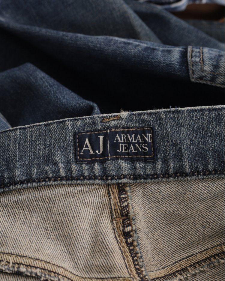 Calça Armani Original Jeans Cargo Azul Masculina