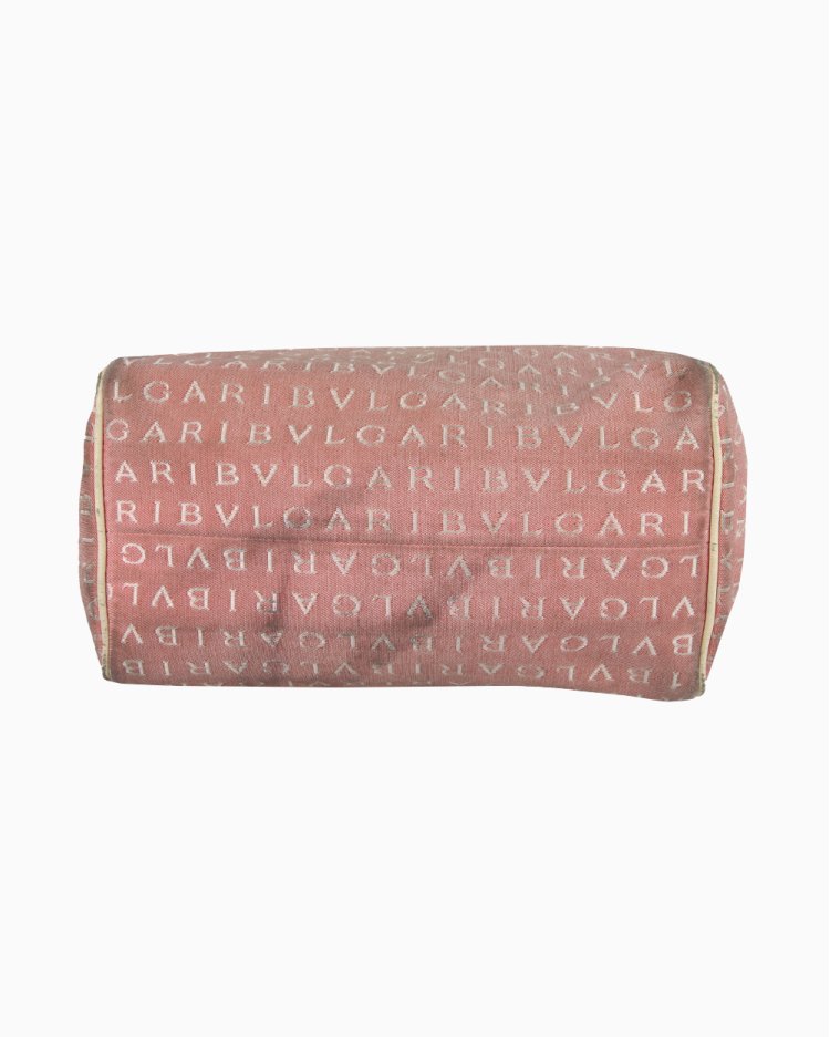 バッグ BVLGARI Logo Mania Cosmetic Pouch Bolsa Bvlgari Original Logo Mania Tote Rosa Feminina