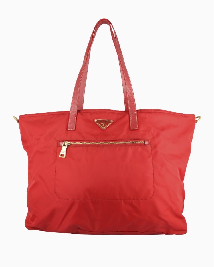 PRADA 赤 ナイロン バッグ Borsa in Tessuto Bolsa Prada Original Tote Nylon Vermelha Feminina