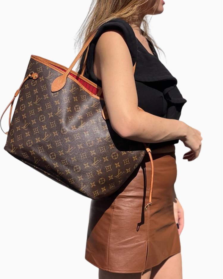Bolsa Louis Vuitton Original Neverfull MM Canvas Monograma Feminina