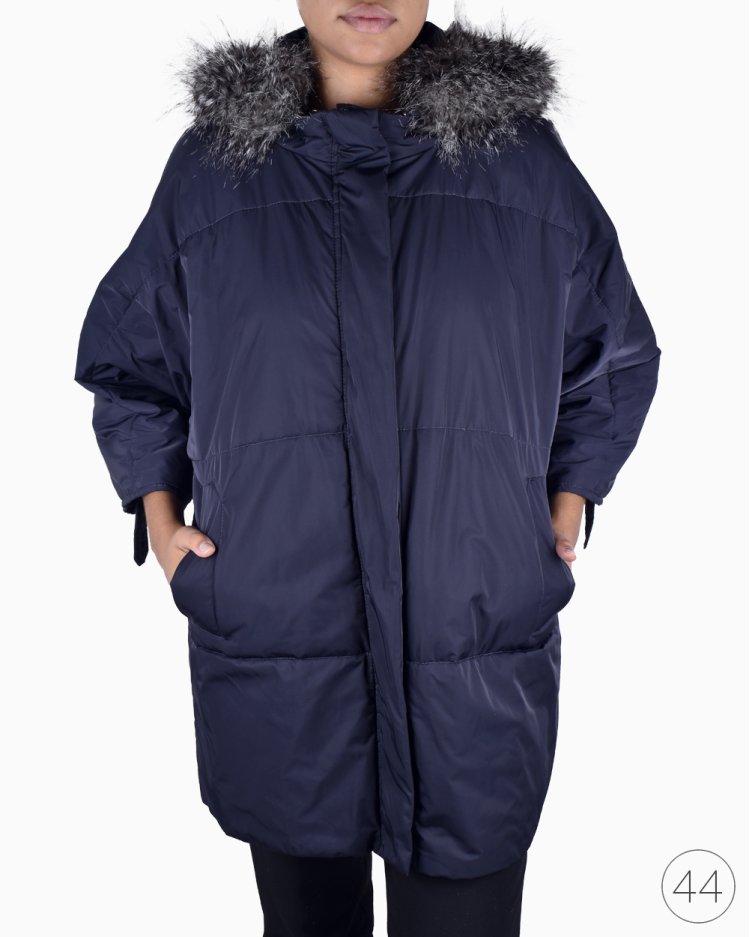 Parka Huis Clos Original Matelassê Preta Feminina