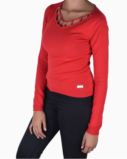 Suéter De Natal Infantil BOBOYOYO - Tricô Vermelho Para Meninas