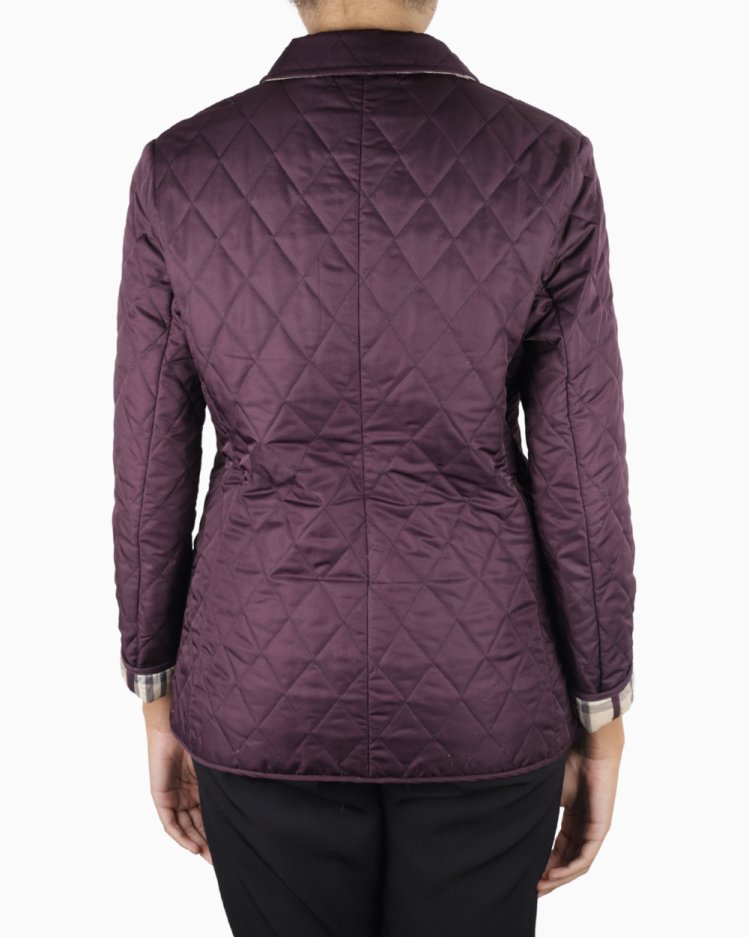 Jaqueta Burberry Original Matelassê Roxo Feminino