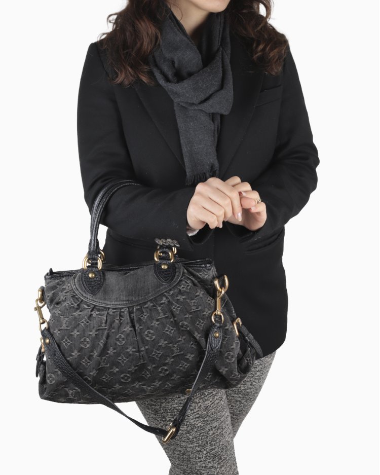 Bolsa Louis Vuitton Original Neo Cabby Denim Cinza Feminina