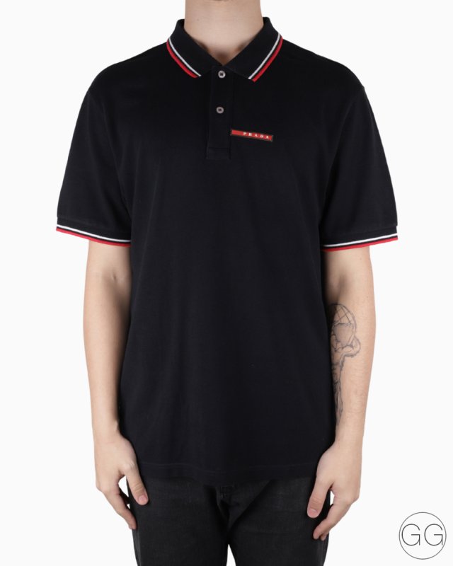 Camisa Prada Original Polo Azul Marinho Masculina