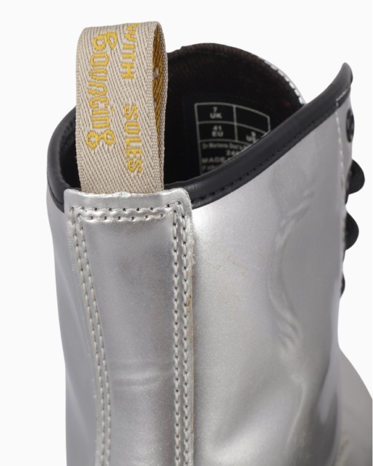 Coturno Dr. Martens Original 1460 Prateado Feminino