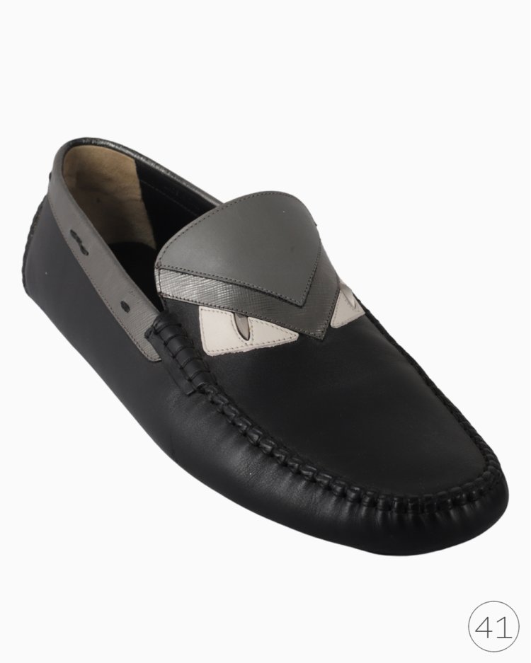 Mocassim Fendi Original Monster Preto Masculino