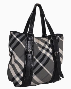 Bolsa Burberry Beat Check Victoria Tote Xadrez