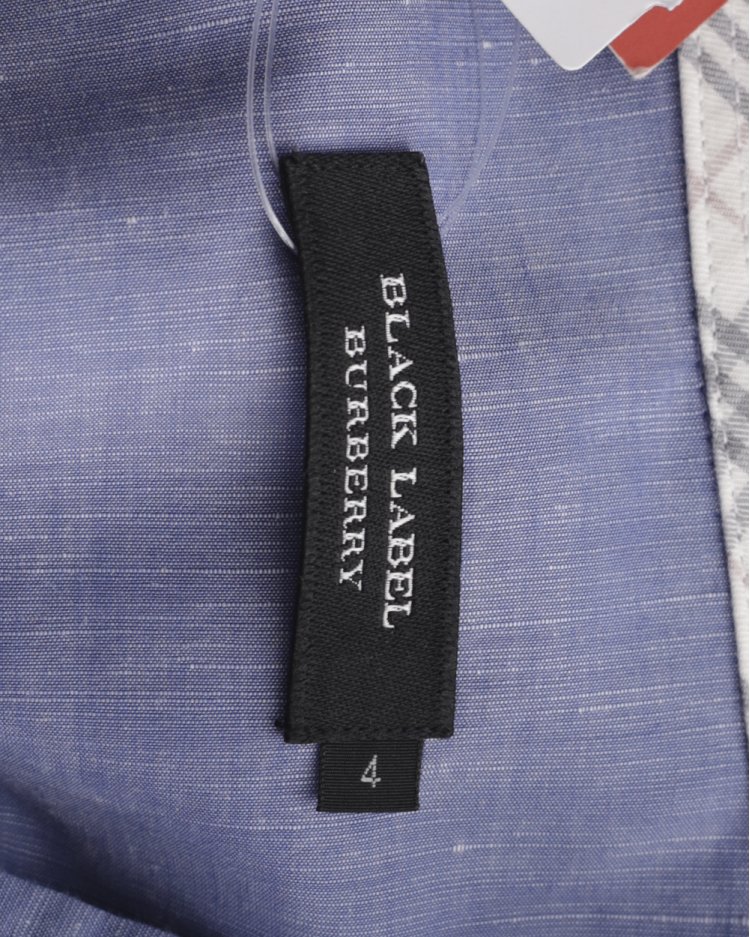 Camisa Burberry Original Logo Bordado Azul Masculino