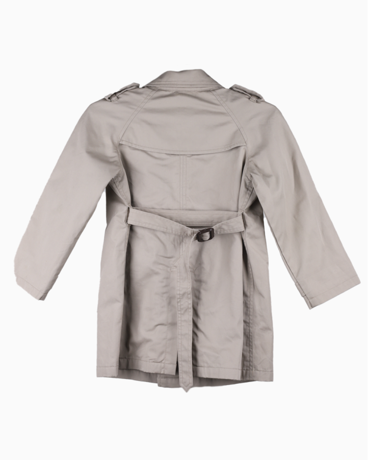 Casaco Infantil Burberry Original Trench Coat Cinza