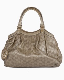 Bolsa Gucci Sukey Guccissima Medium Tote Dourada 