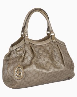 Bolsa Gucci Sukey Guccissima Medium Tote Dourada 