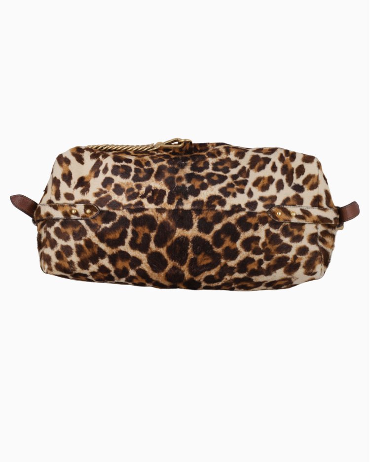 Bolsa Prada Original Cavallino Animalier Bowling Animal Print Feminina