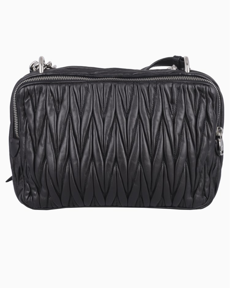 Bolsa Miu Miu Original Matelassê Chain Preta 5BH032 Feminina