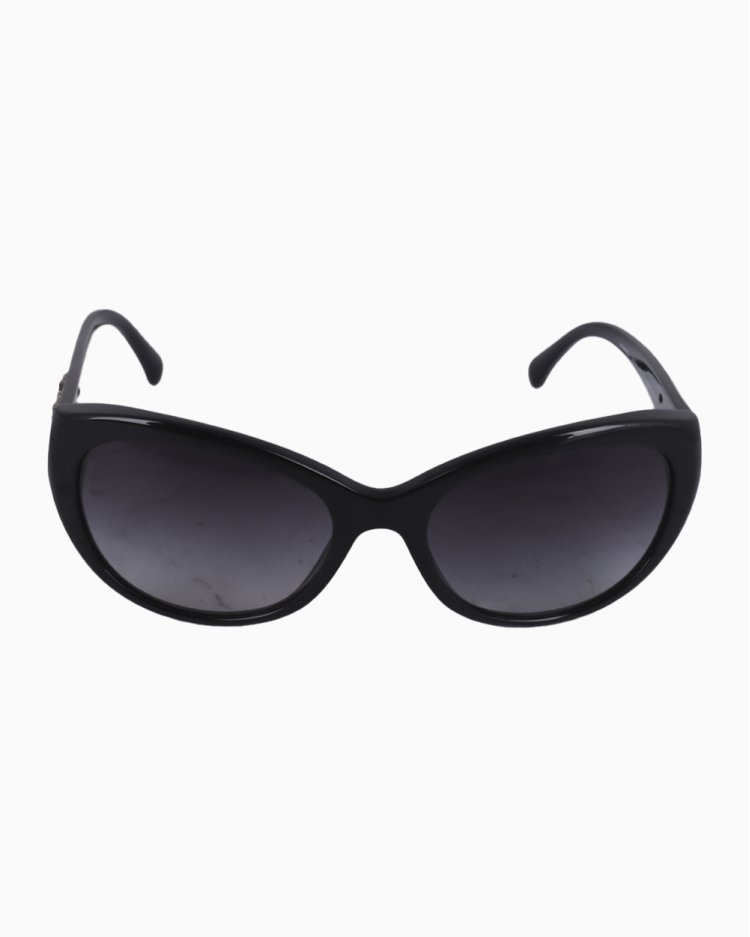 Óculos de Sol Chanel Original Camellia 5187-H Preto Feminina