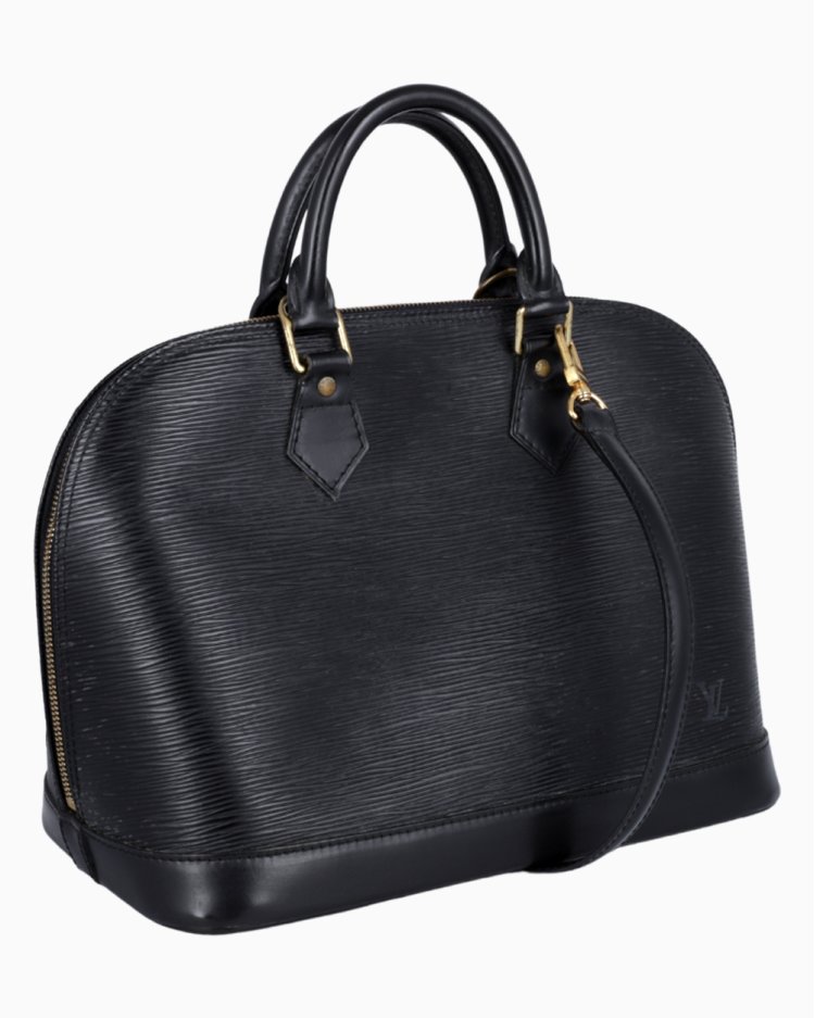 バッグ Louis Vuitton Epi Alma Black Bolsa Louis Vuitton Original Alma PM Epi Preta Feminina