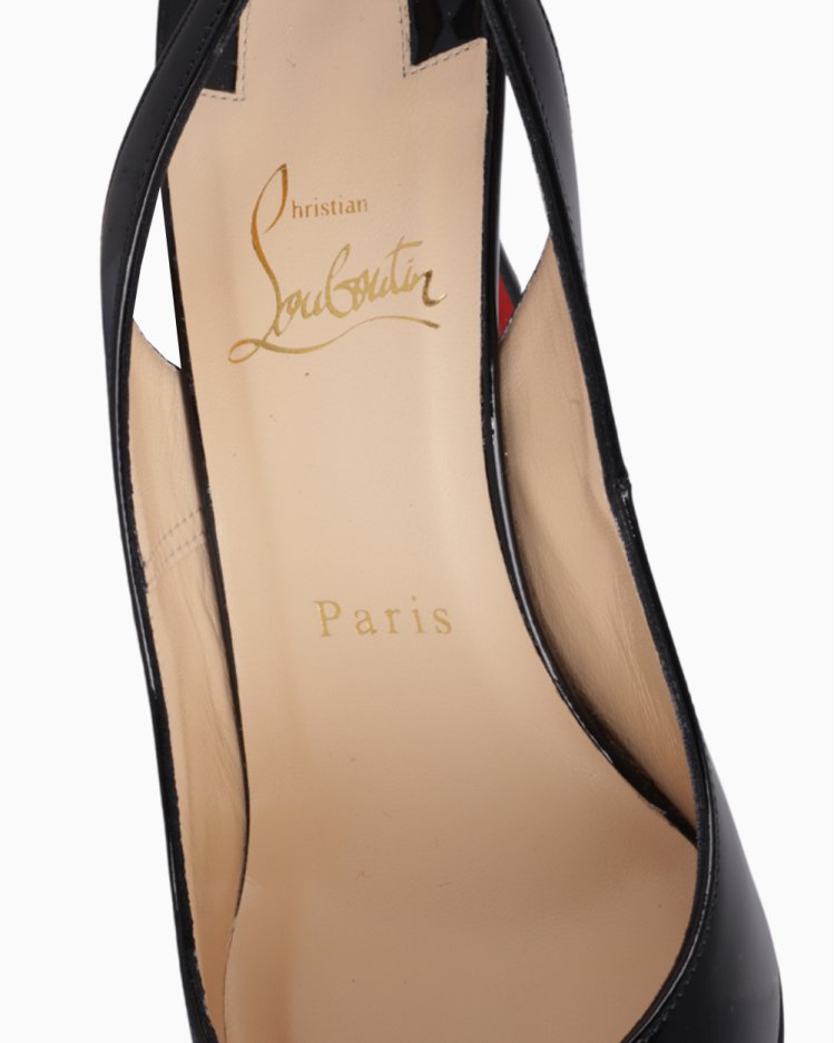 Sapato Christian Louboutin Original Apostrophy Sling 100 Patent