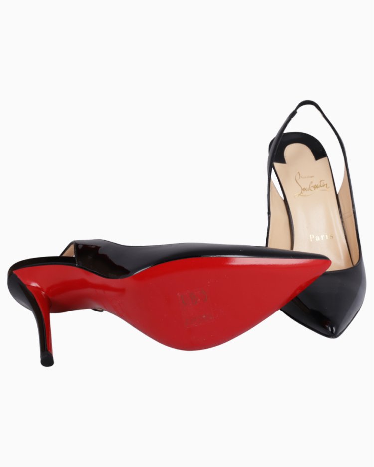 Sapato Christian Louboutin Original Apostrophy Sling 100 Patent