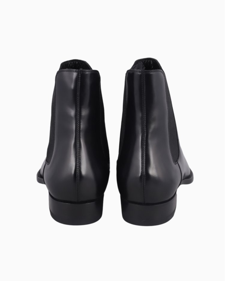 Bota Saint Laurent Original Couro Wyatt Chelsea Preta Masculina