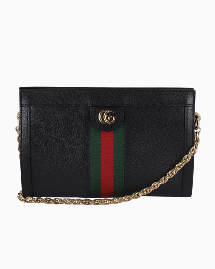 Bolsa Gucci Original Ophidia Chain Faixa Web Preta Feminina