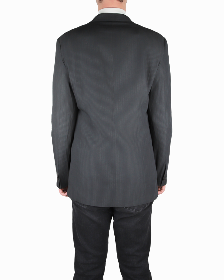 Blazer Giorgio Armani Original Risca de Giz Cinza Masculino