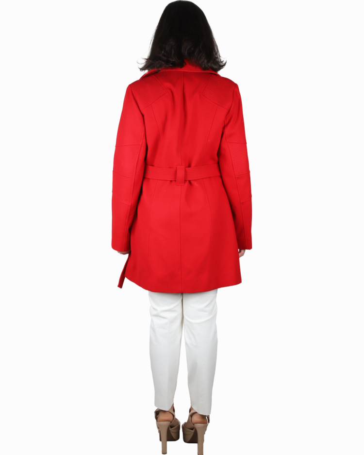 Sobretudo Michael Kors Original Lã Vermelho Feminino